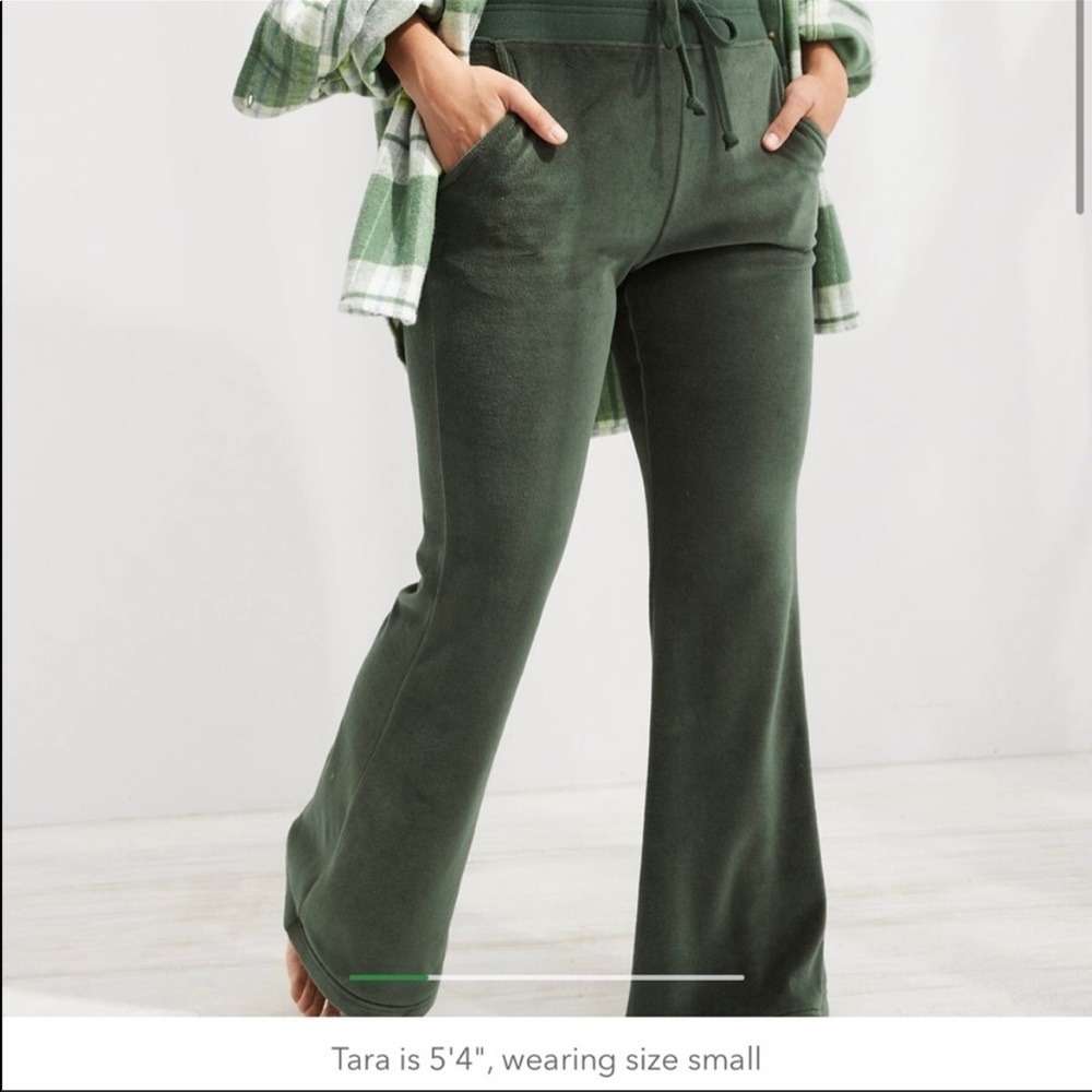 Aerie Velour Kick it Lounge Flare Pants.